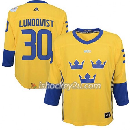 Sverige Trøje Henrik Lundqvist 30 2016 World Cup Gul Premier